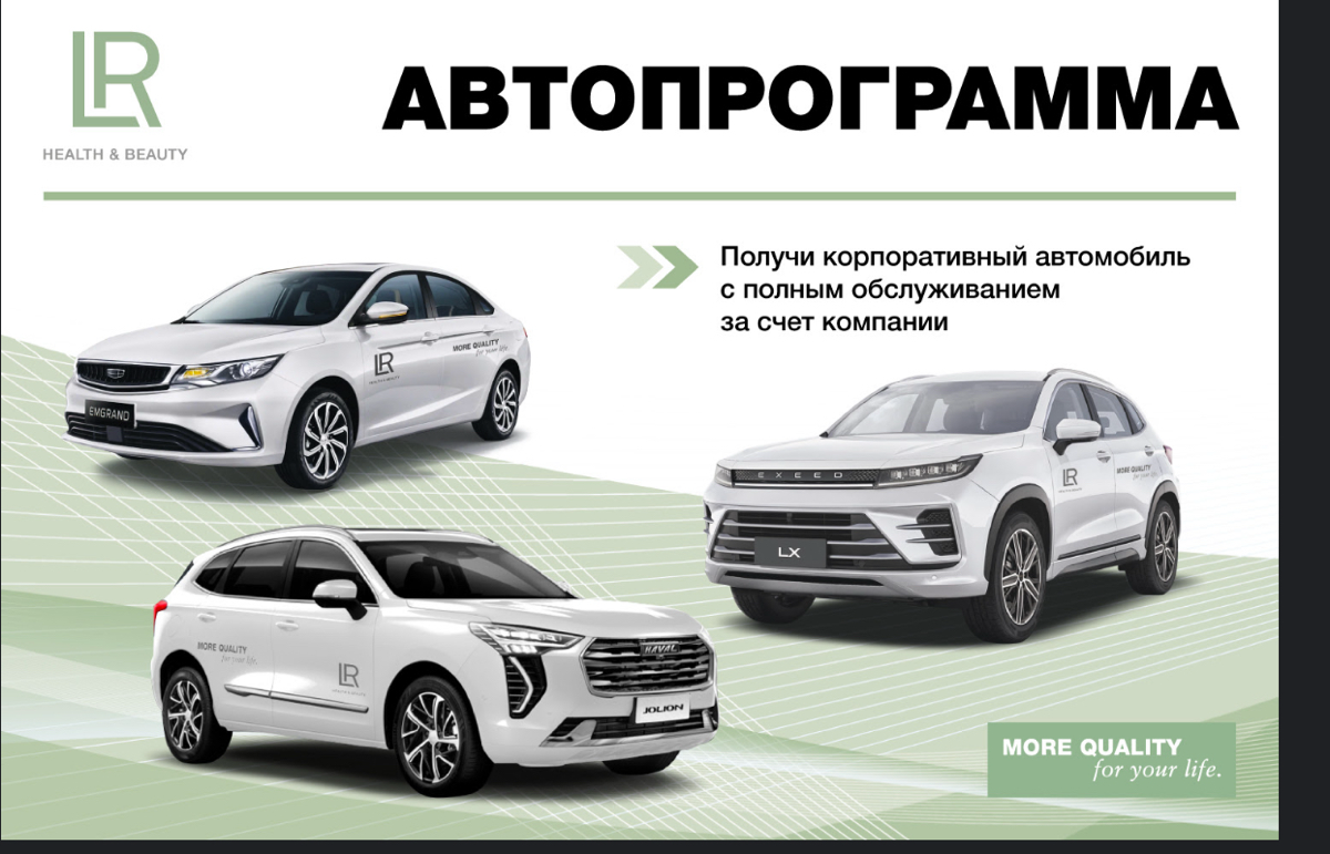 Положение по автопрограмме
https://mediapool.lrworld.com/RuKaz/2024/11nov/month/Avtoprogramma%2007102024.pdf?utmsource=Newsletter&utmmedium=medium&utmcontent=&utmcampaign=NIK12850111 | Сетка — социальная сеть от hh.ru