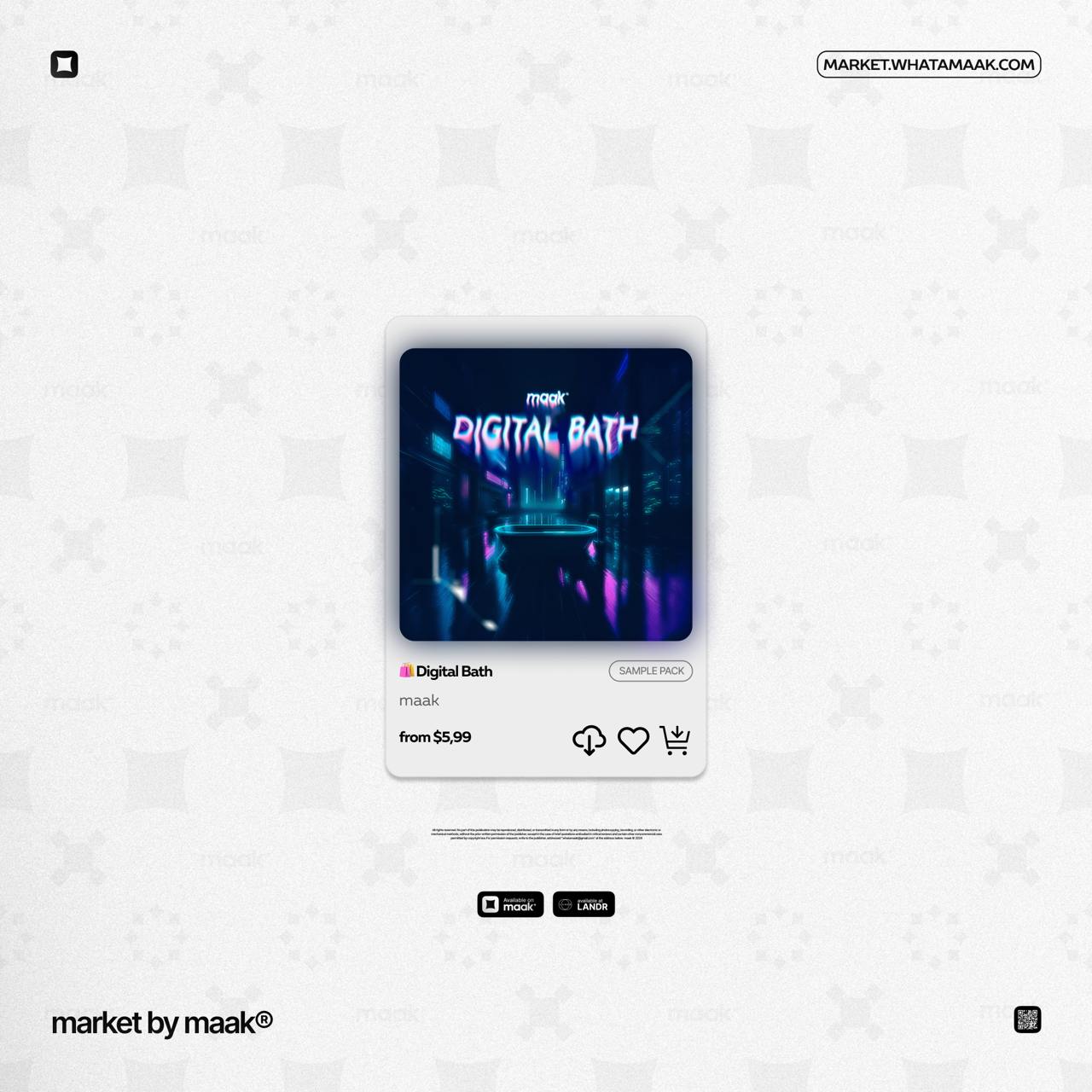 🛍 Новый цифровой товар ╳ «Digital Bath» Sample Pack
«Digital Bath» от maak® погружает вас в звуковое путешествие, где ледяные синтезаторы сталкиваются с кислотным дождем, соединяя острые электронные э... | Сетка — социальная сеть от hh.ru