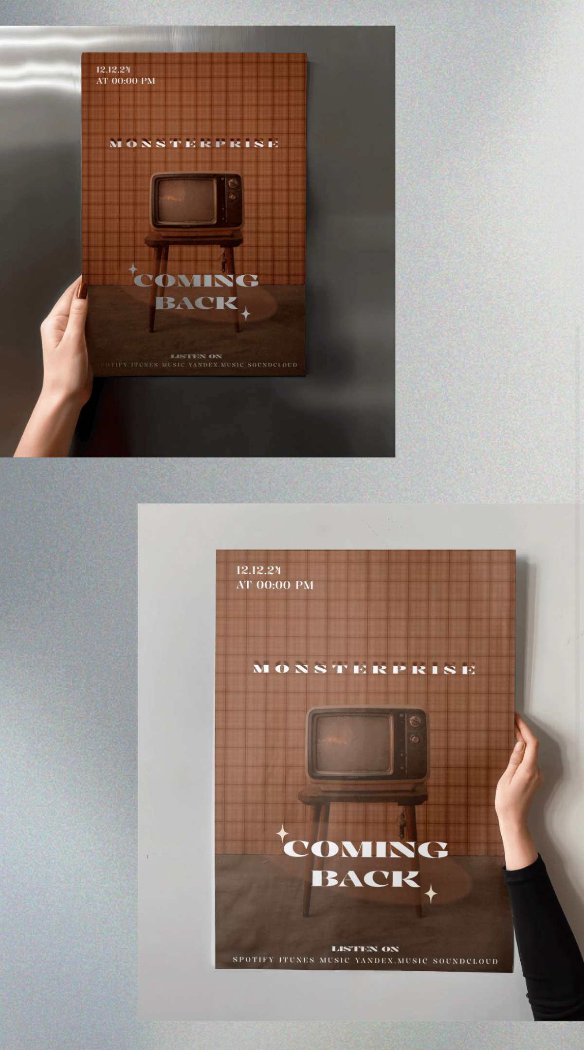 постер для музыкальной группы в ретро-стиле
https://www.behance.net/gallery/213931939/DESIGN-POSTER-A4 | Сетка — социальная сеть от hh.ru