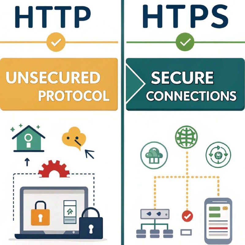 HTTP vs HTTPS: В чём разница?
HTTP и HTTPS — это протоколы передачи данных между браузером и сервером. Главное отличие в безопасности:
HTTP передаёт данные в открытом виде, уязвимом для перехвата | Сетка — социальная сеть от hh.ru