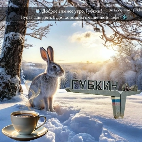 ☕️ Доброе зимнее утро, Губкин! Пусть ваш день будет хорошим с чашечкой кофе! ❄️ | Сетка — социальная сеть от hh.ru
