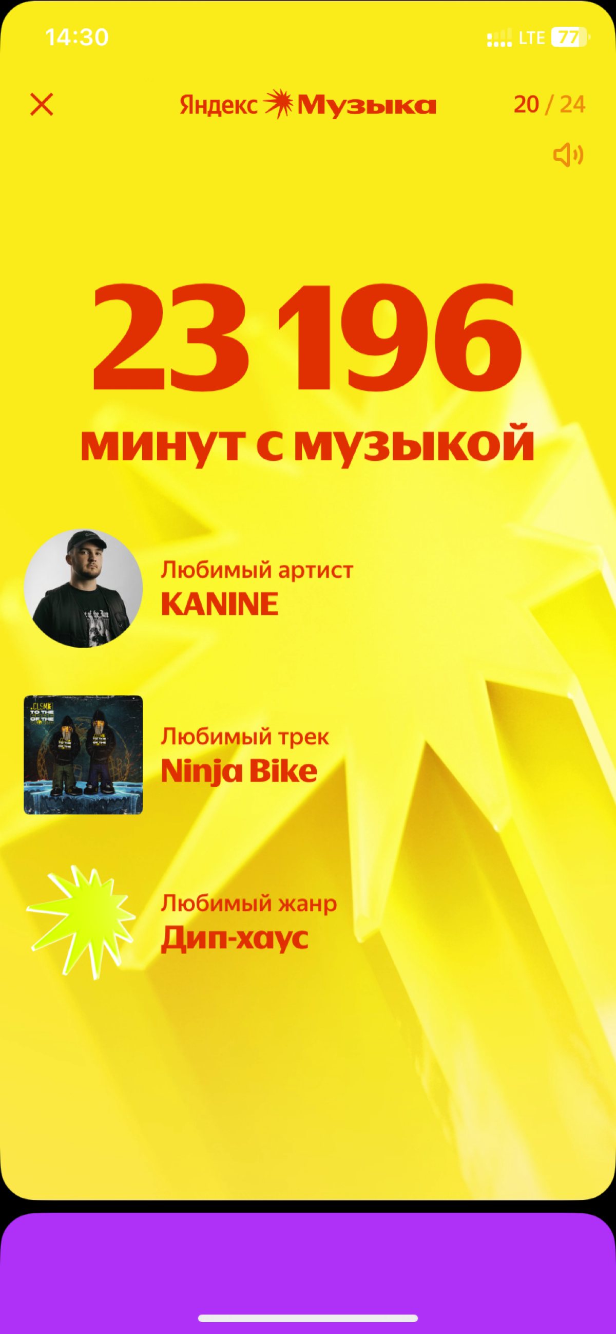 По музыке все понятно, но почему я Ледяной зажигатель танцпола? Может потому что я всю жизнь на севере рос и у нас без отжиганий на танцполе никуда.
Яндекс музыка красавчики. | Сетка — социальная сеть от hh.ru