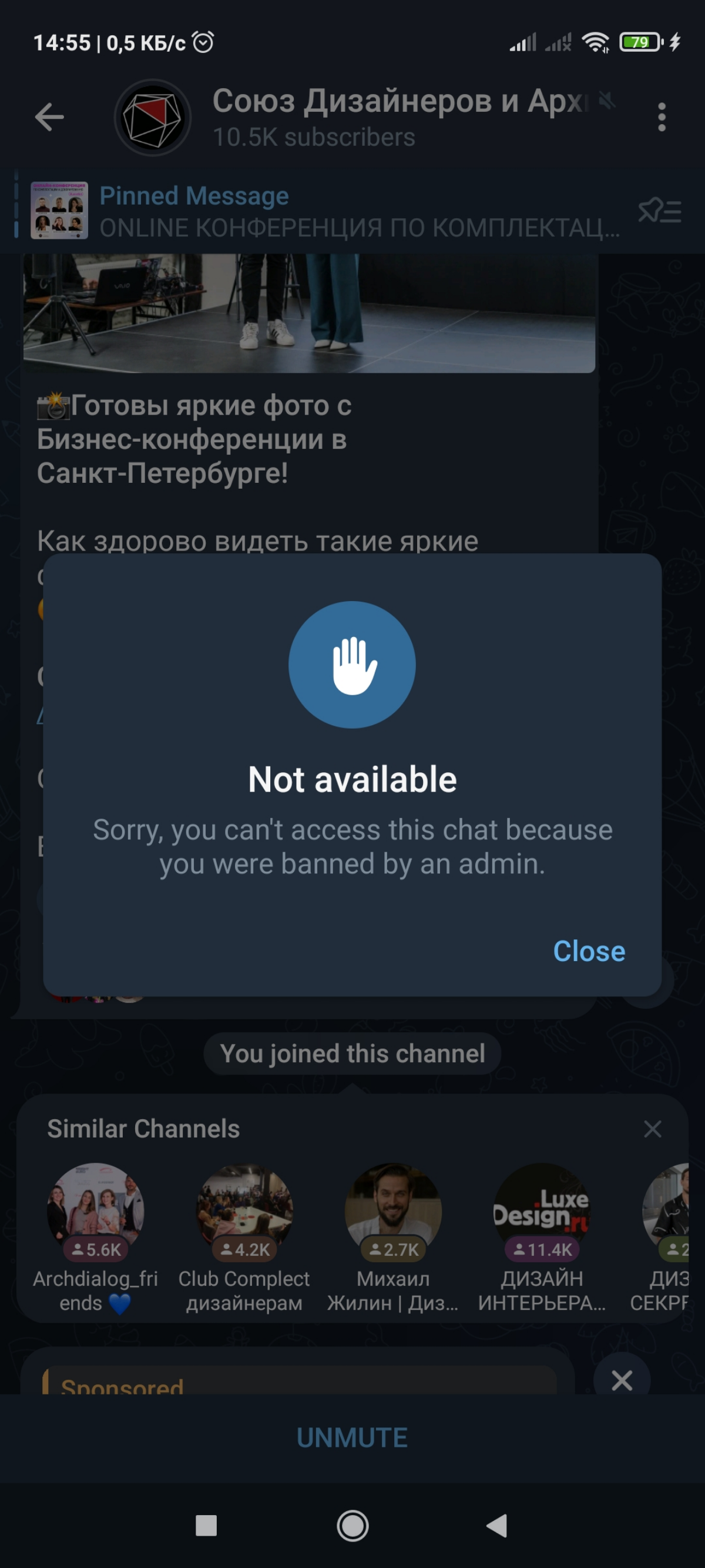 Союз дизайнеров и архитекторов  (зачем-то все слова написаны с большой буквы у них) забанили за отзыв о Бизнес-конференции дизайнеров в СПб | Сетка — социальная сеть от hh.ru