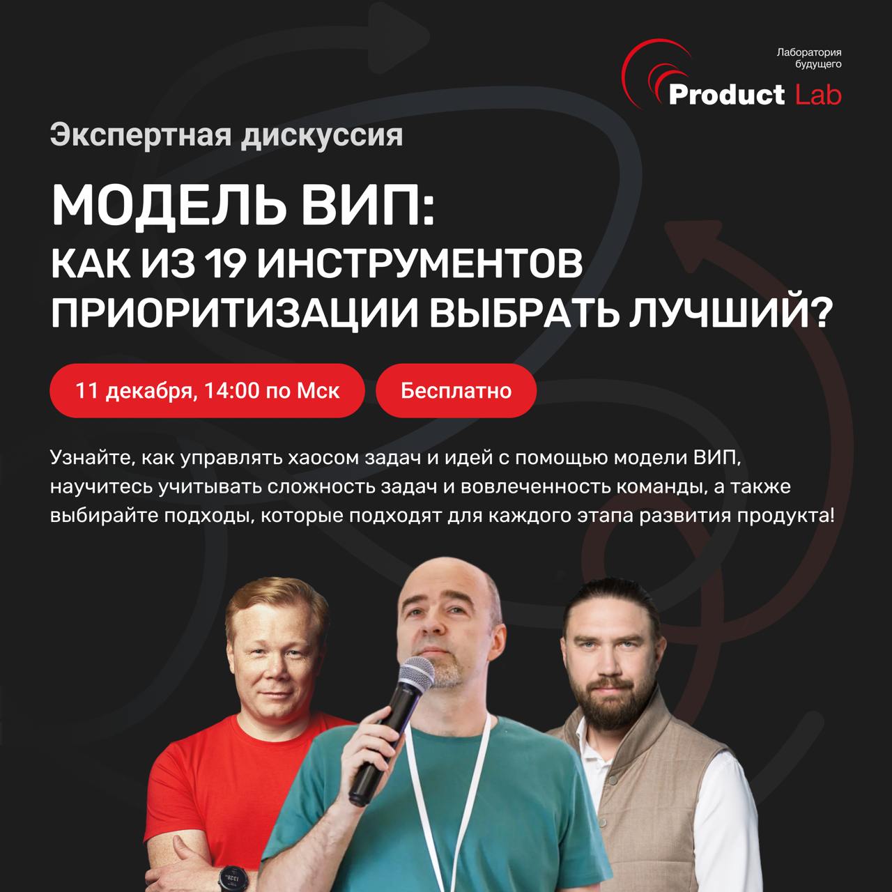 Всем привет!
📅 11 декабря в 14:00 по МСК состоится эфир, на котором мы обсудим, как эффективно управлять задачами и проектами с помощью модели ВИП, а также как выбрать подходящий инструмент приоритиза... | Сетка — социальная сеть от hh.ru