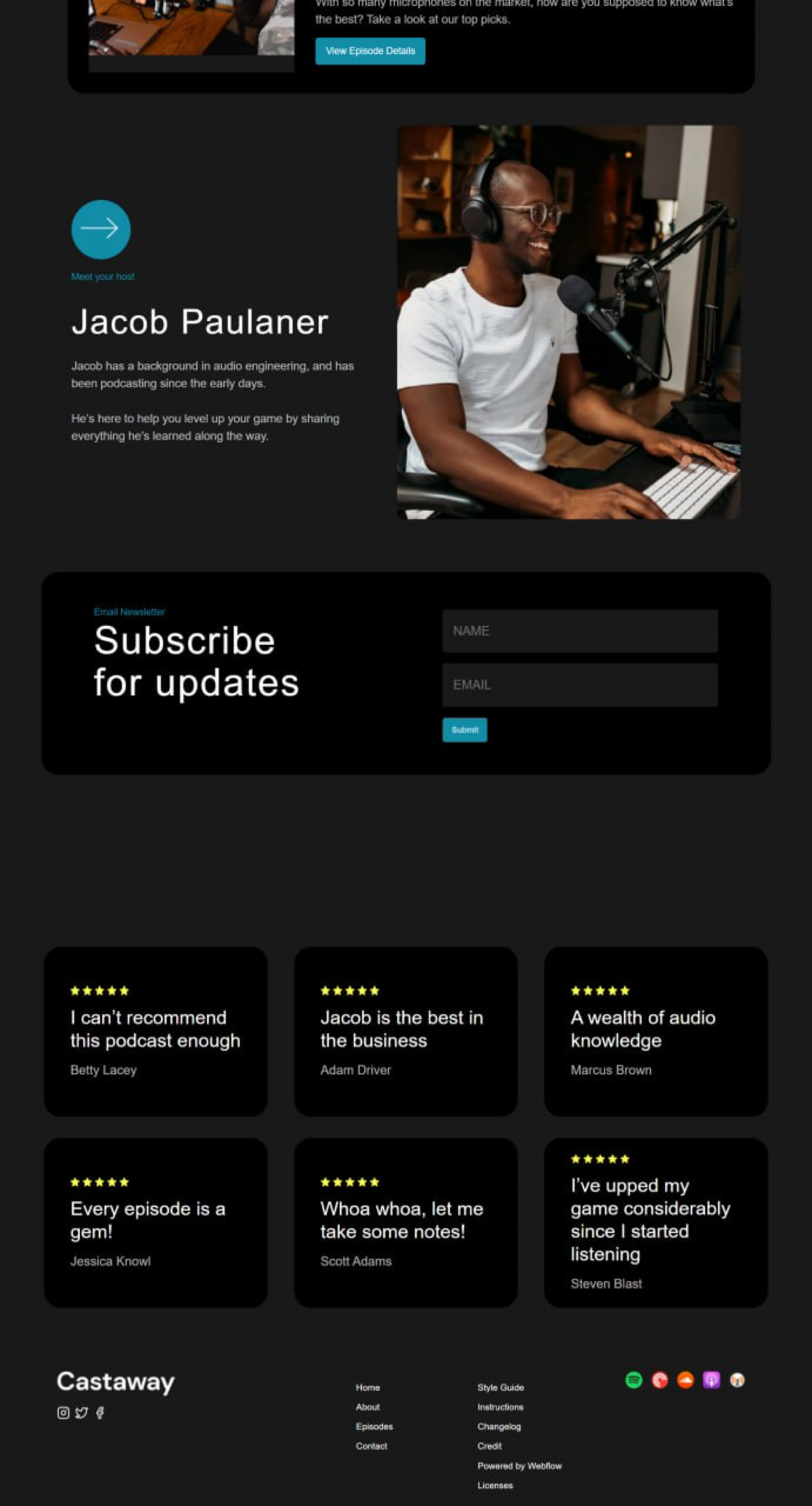 Верстка лендинга для студии звукозаписи | Сетка — социальная сеть от hh.ru