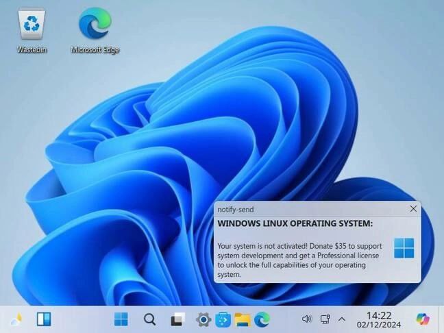 Выпущен Linux, внешне неотличимый от Windows пол названием Wubuntu.
Дистрибутив основан на Kubuntu 24.04.1 LTS (Ubuntu с оболочкой KDE) | Сетка — социальная сеть от hh.ru