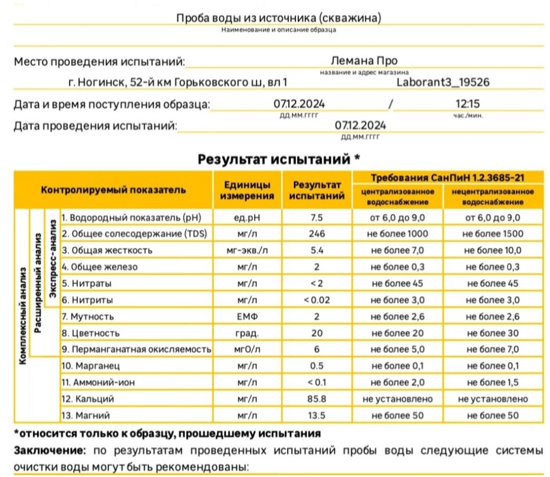 Сделали мне скважину, нужно поставить систему очистки.
Помогите по моделям и составу системы. | Сетка — социальная сеть от hh.ru