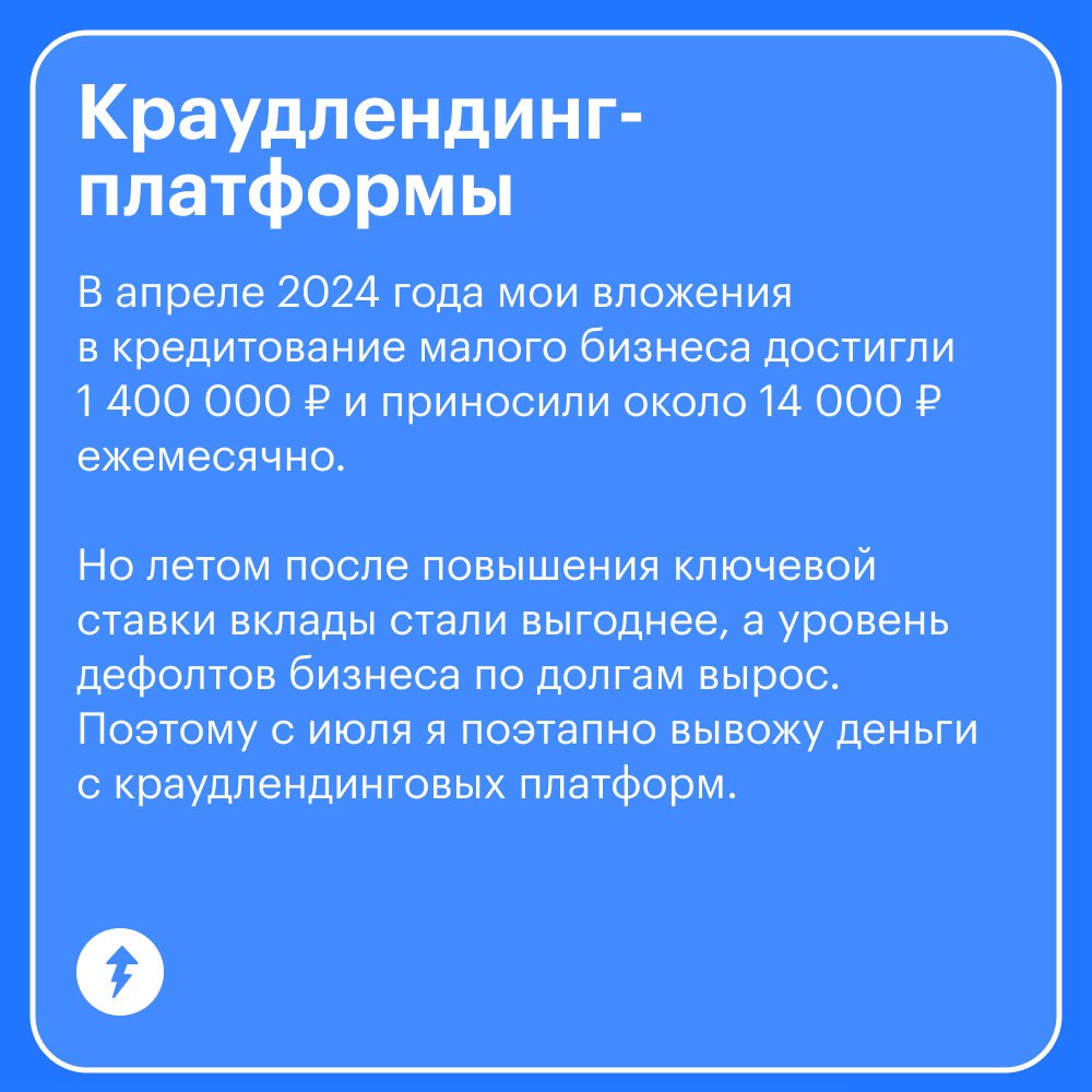 Вклады + инвестиции = пассивный доход 75 000 ₽ в месяц
Цель сегодняшнего героя — ежемесячно получать 2000 $ пассивного дохода | Сетка — социальная сеть от hh.ru