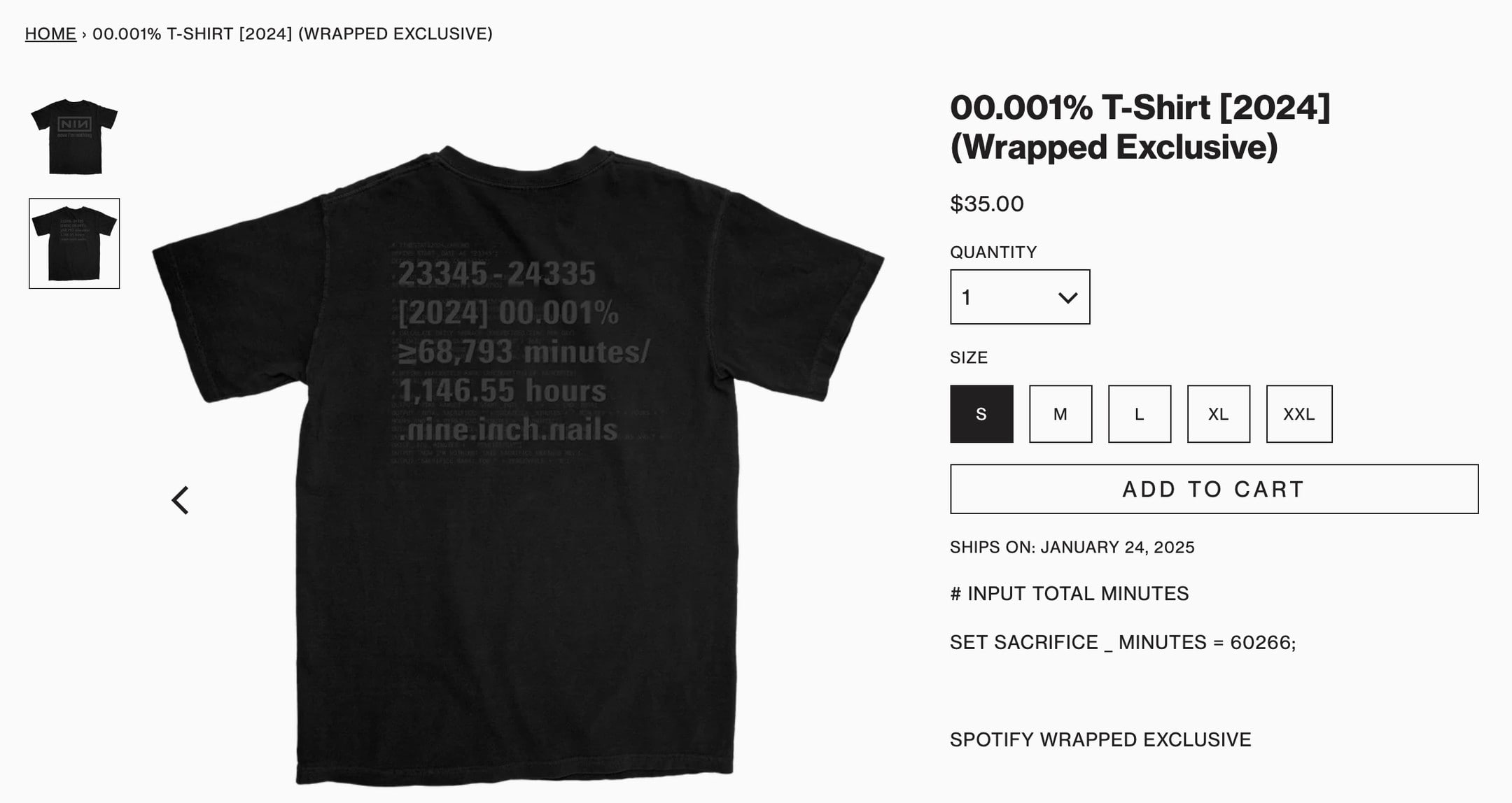 Nine Inch Nails дропнули персонализированный мерч для 0.001% своих топовых фанов на Spotify | Сетка — социальная сеть от hh.ru