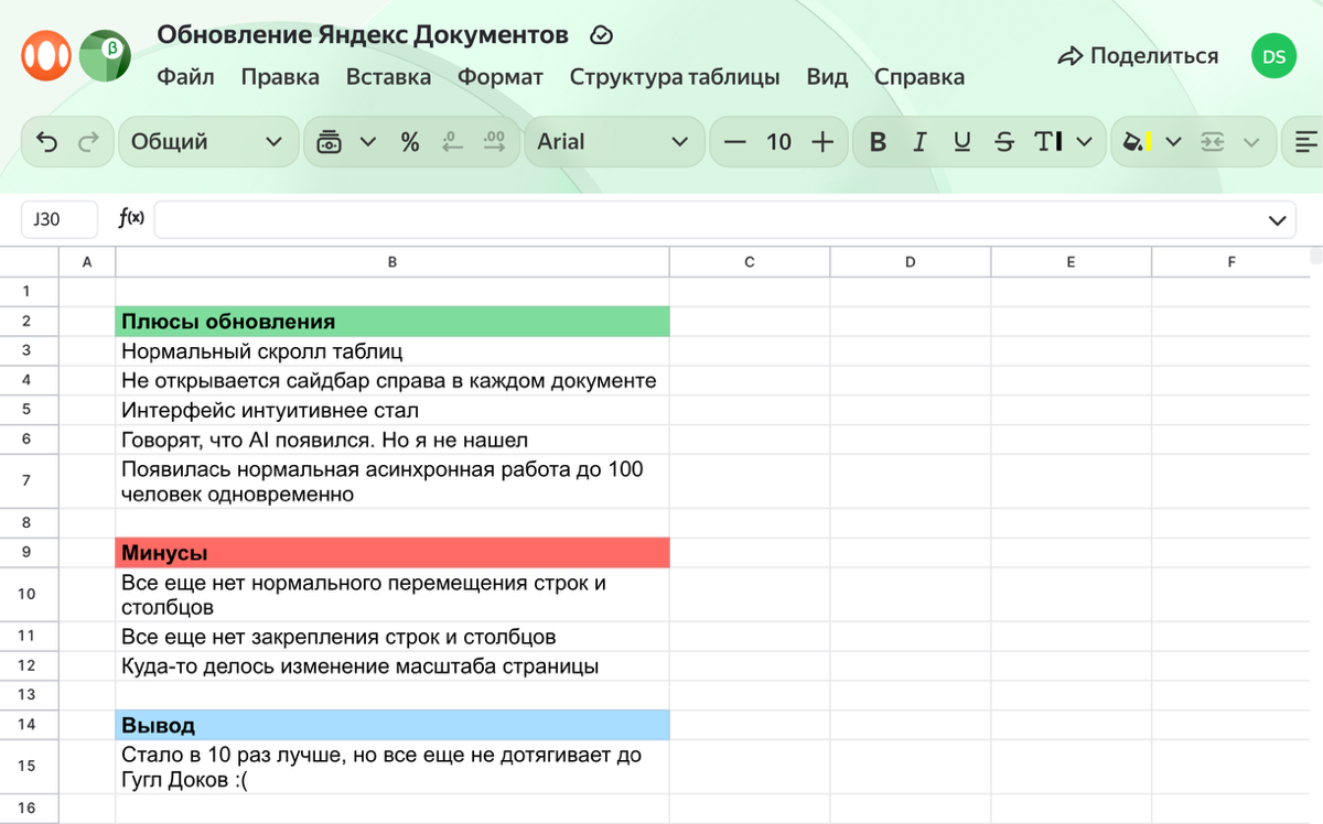 Обновление Яндекс.Документов | Сетка — социальная сеть от hh.ru