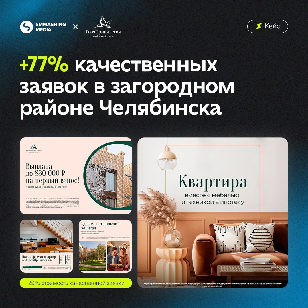 😀😃😄😆 Увеличиваем качество и удерживаем стоимость – кейс SMMashing и загородного района «ТвояПривилегия» | Сетка — социальная сеть от hh.ru