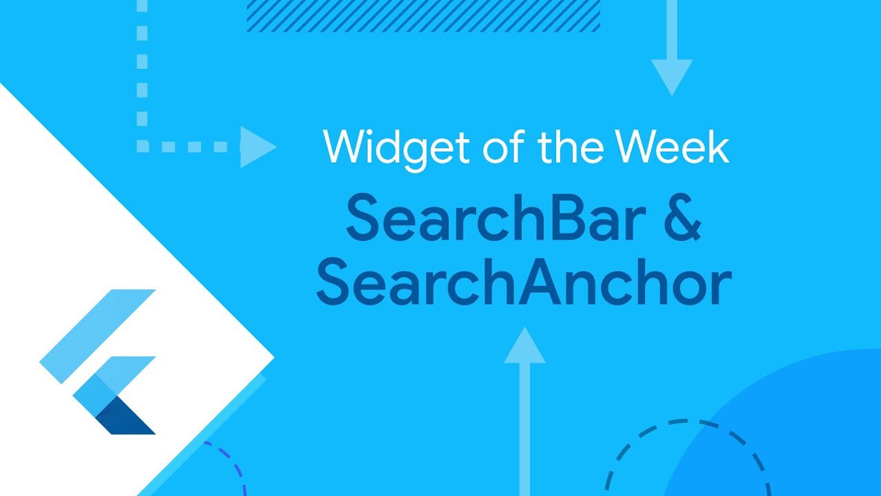 Widget of the Week(SearchBar & SearchAnchor): Очередной выпуск Widget of the Week в котором рассказывается про SearchBar и SearchAnchor.
https://youtu.be/vM2dC8OCZoY?si=c8kM8rmgisklUnTZ | Сетка — социальная сеть от hh.ru