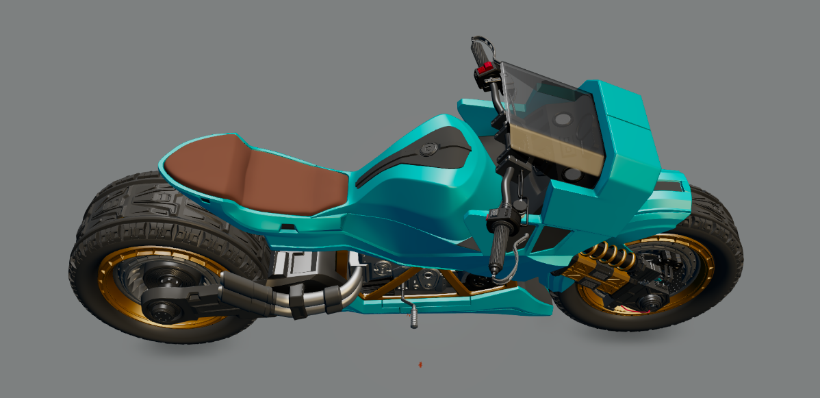 Доделал High Poly байка . Едем дальше | Сетка — социальная сеть от hh.ru