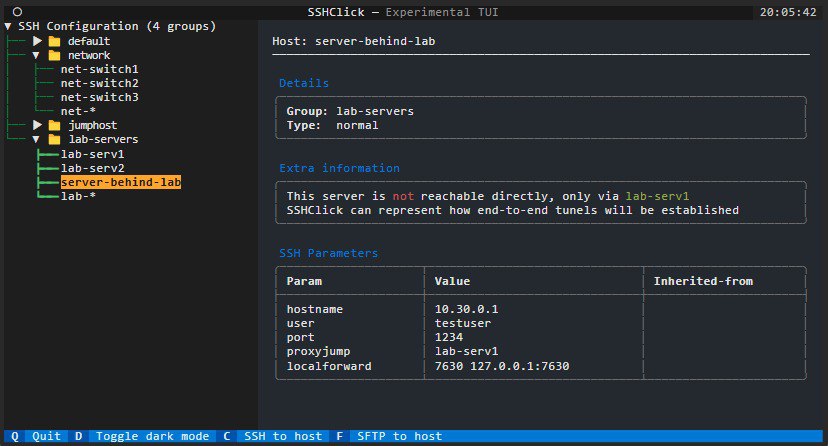 SSH Config terminal manager based on Python and Click framework with Rich and Textual UI
https://github.com/karlot/sshclick | Сетка — социальная сеть от hh.ru
