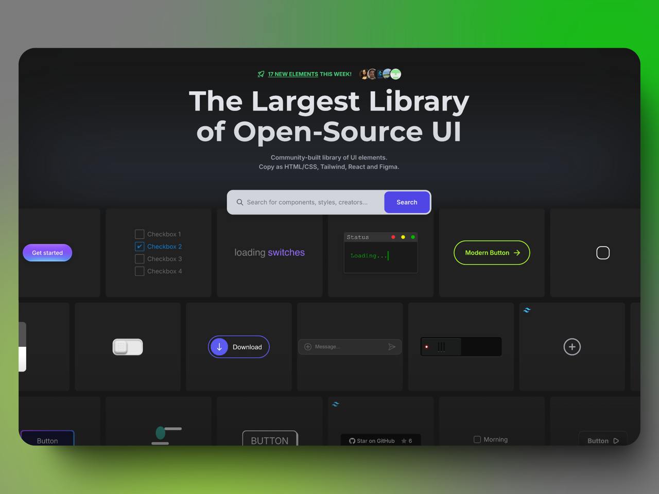 Uiverse — это библиотека бесплатных и настраиваемых элементов пользовательского интерфейса, разработанных с использованием CSS или Tailwind | Сетка — социальная сеть от hh.ru