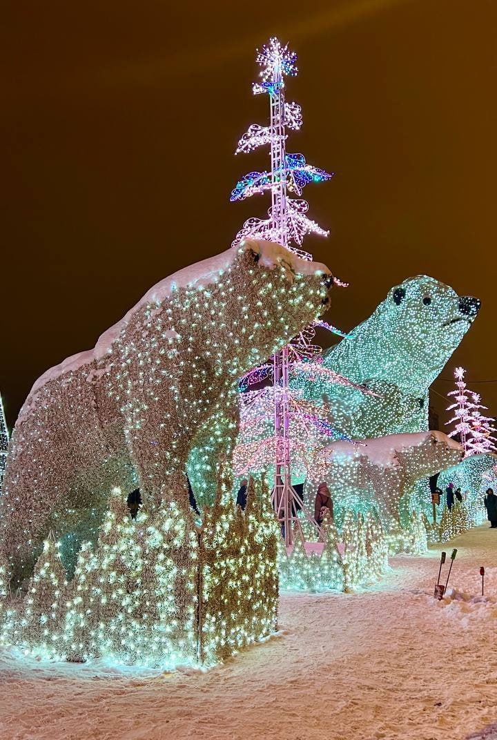 🐻‍❄️В парке «Ростокинский акведук» снова установили световую композицию «Белые медведи»
Умка со своим семейством возвращается радовать прохожих и дарить всем новогоднее настроение 🥰
📲Подпишитесь на Вд... | Сетка — социальная сеть от hh.ru