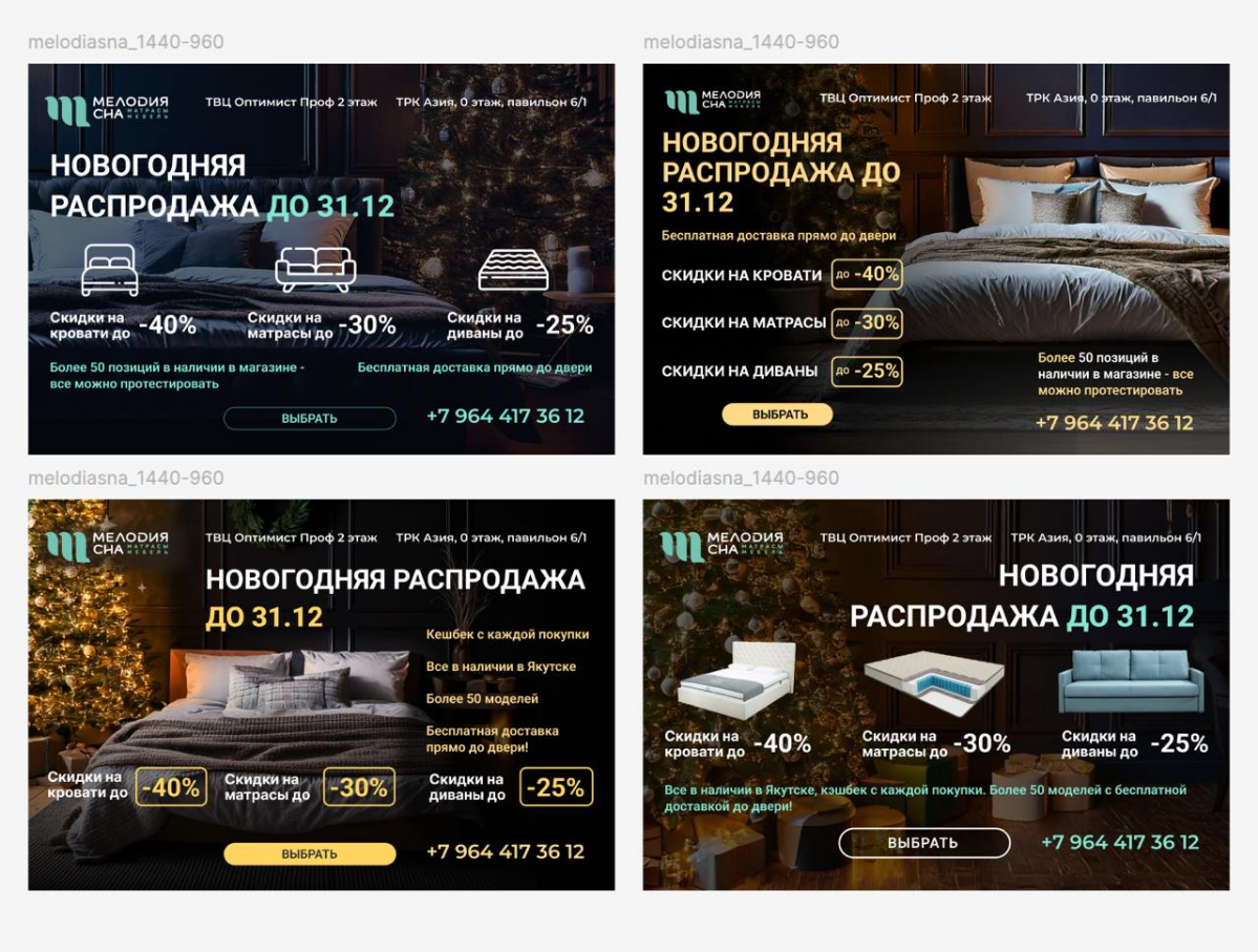 #кейс содзание креативов для контекстно медийной-рекламы в Яндекс.  Фоновое изображение генерировалось с помощью нейросети AdobeFirefly | Сетка — социальная сеть от hh.ru