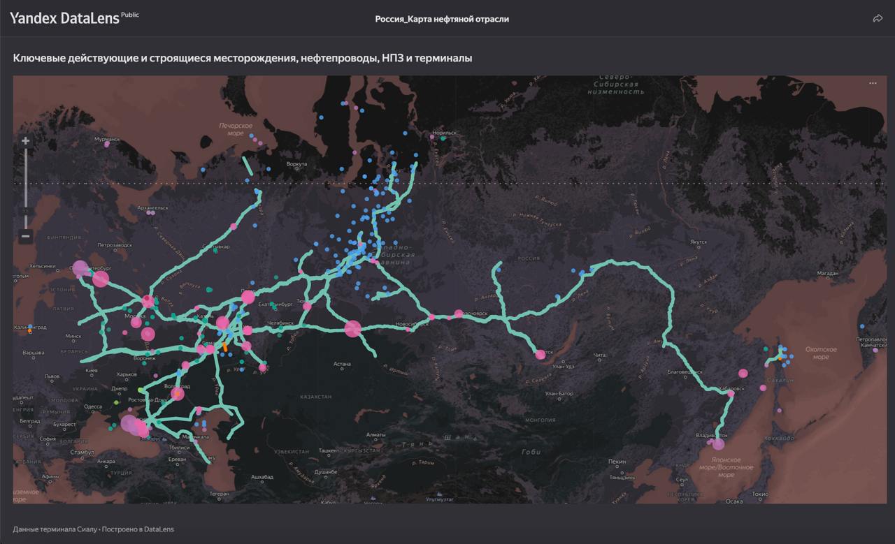 Аналитика рынков СПГ, СУГ и сырой нефти c помощью DataLens от Seala.ru / @sealaru
На сайте много статей со встроенными дашбордами/чартами DataLens, вот например:
https://seala.ru/oil/neftrossiya | Сетка — социальная сеть от hh.ru