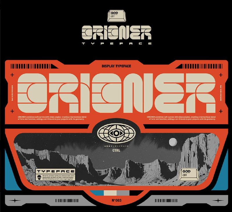 Как правильно презентовать шрифты 👀
Шрифт «Orioner Display Font» с футуристичным характером и духом фантастики 80х. 
Дизайнеры: Francesco Terragin, Simone Rossato
Полная версия | Сетка — социальная сеть от hh.ru