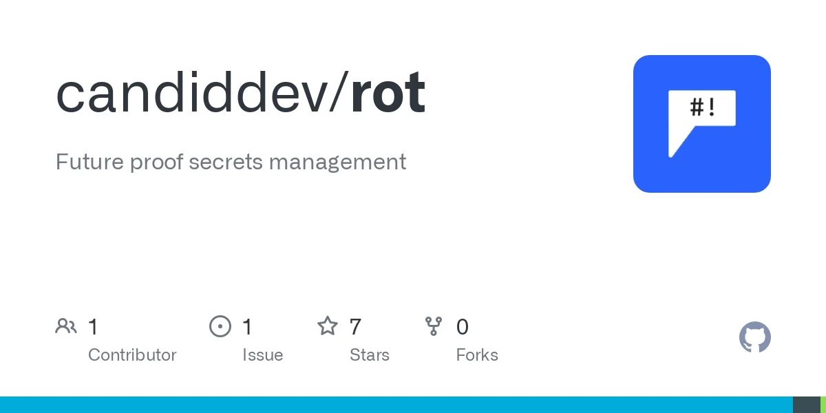 Secure Secrets Management for the Modern Sysadmin
https://github.com/candiddev/rot
https://rotx.dev/ | Сетка — социальная сеть от hh.ru