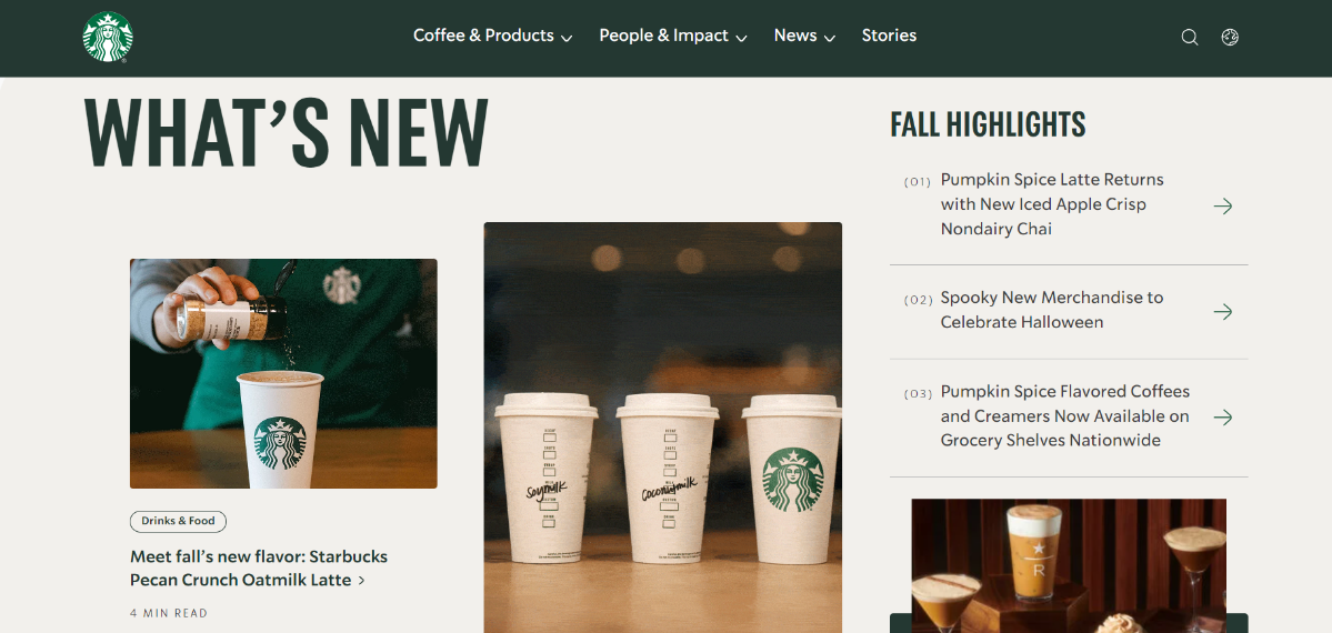 Как Starbucks использует сайт, чтобы оставаться лидером в мире кофе? ☕️»  
 
Секрет №1: Персонализированный опыт

Удобная навигация: любимые напитки, акции и новинки — всё на главной странице | Сетка — социальная сеть от hh.ru
