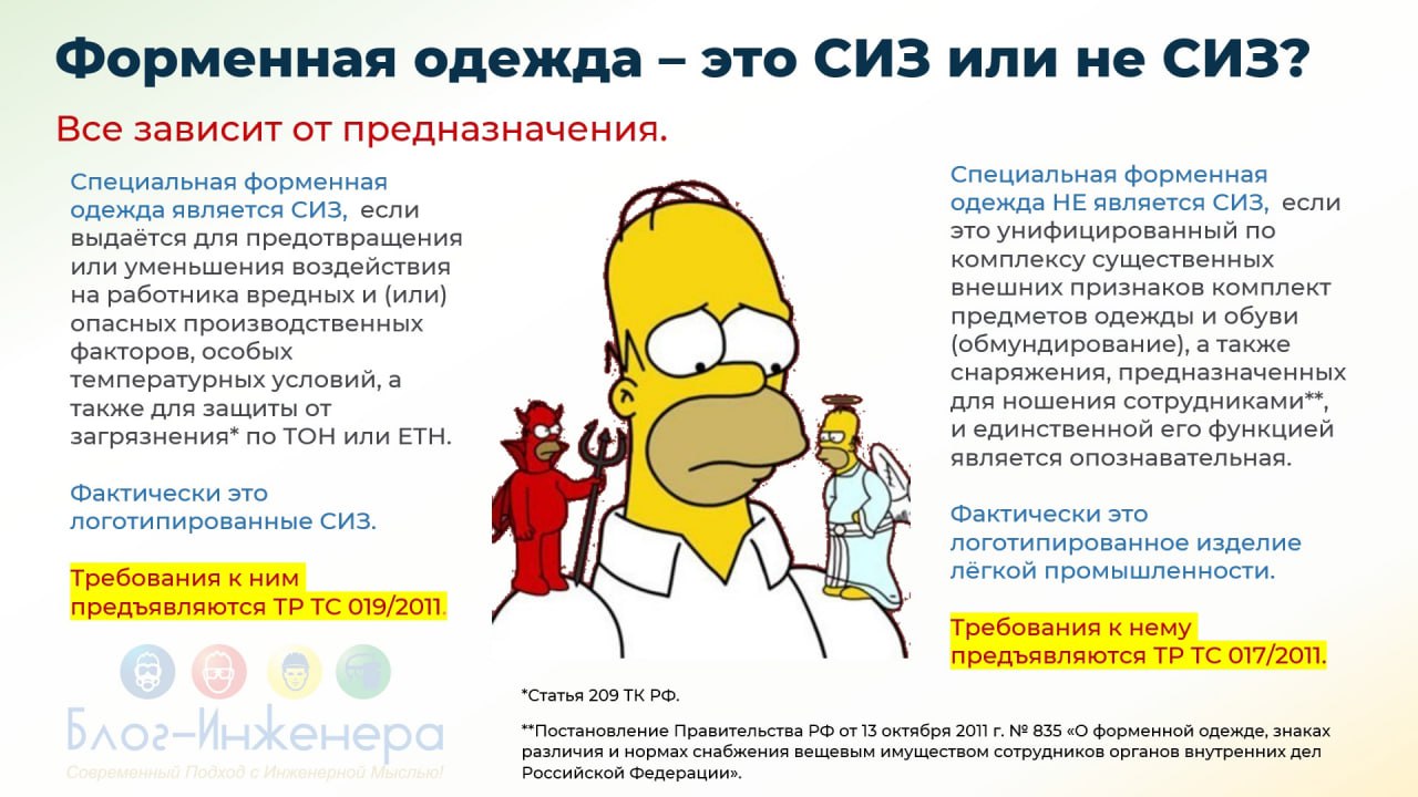 Форменная одежда — это СИЗ или не СИЗ?
Блог—Инженера с утра и навсегда ❤️
✴️ СУОТ 🔐 Услуги | Сетка — социальная сеть от hh.ru