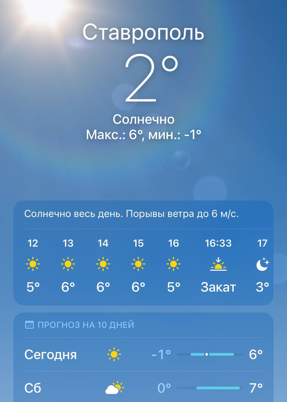 Погода в Ставрополе
@stavropolyevibe | Сетка — социальная сеть от hh.ru