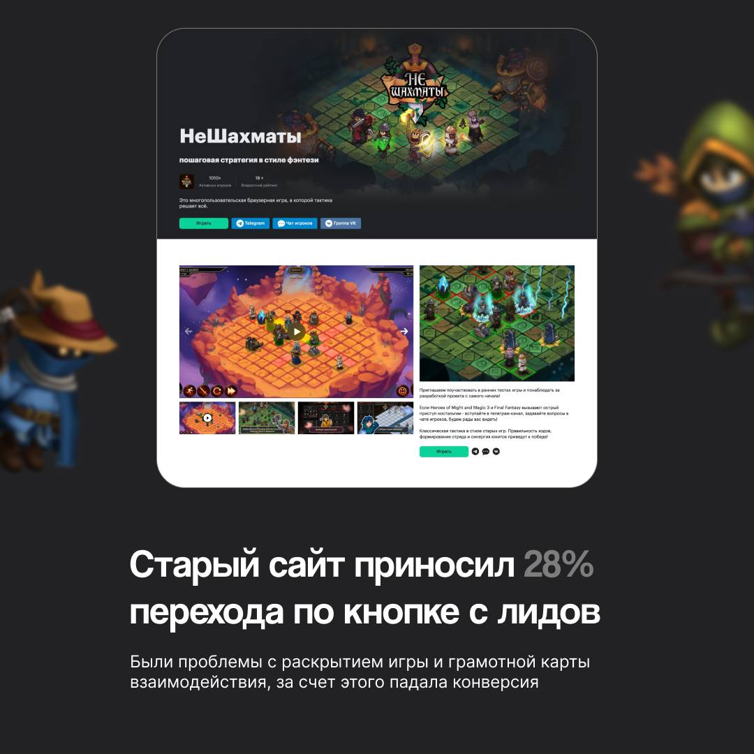 Лендинг для MMORPG, который приносит 68% конверсии 🤲🏻 | Сетка — социальная сеть от hh.ru