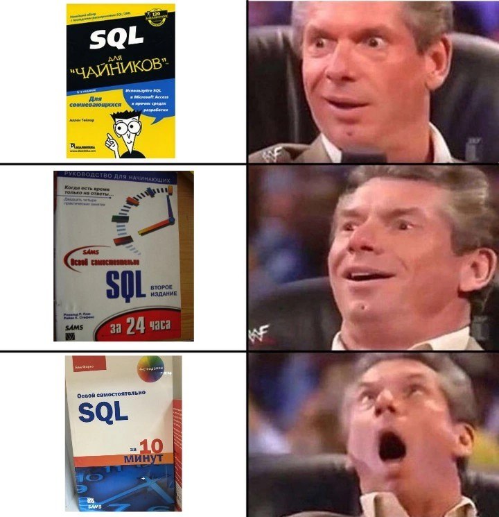 А быстрей можно выучить SQL?) | Сетка — социальная сеть от hh.ru