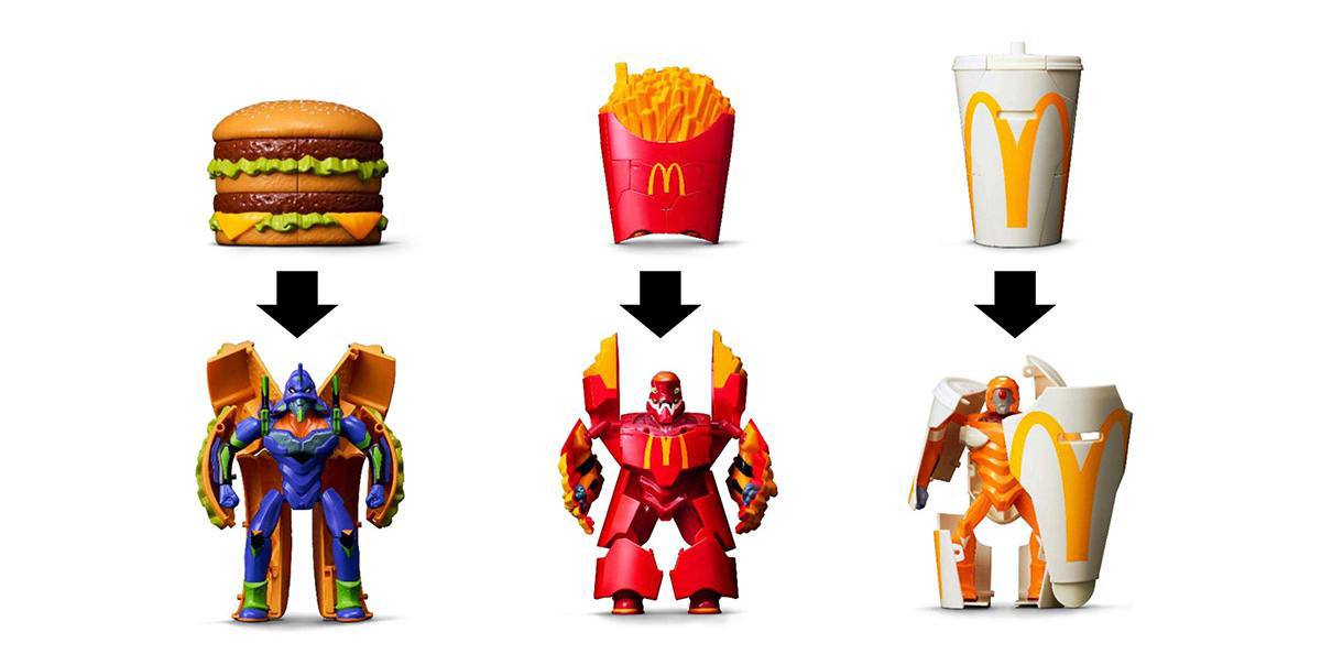 McDonald's превратил свои блюда в игрушечных персонажей культовой манги «Евангелион» | Сетка — социальная сеть от hh.ru