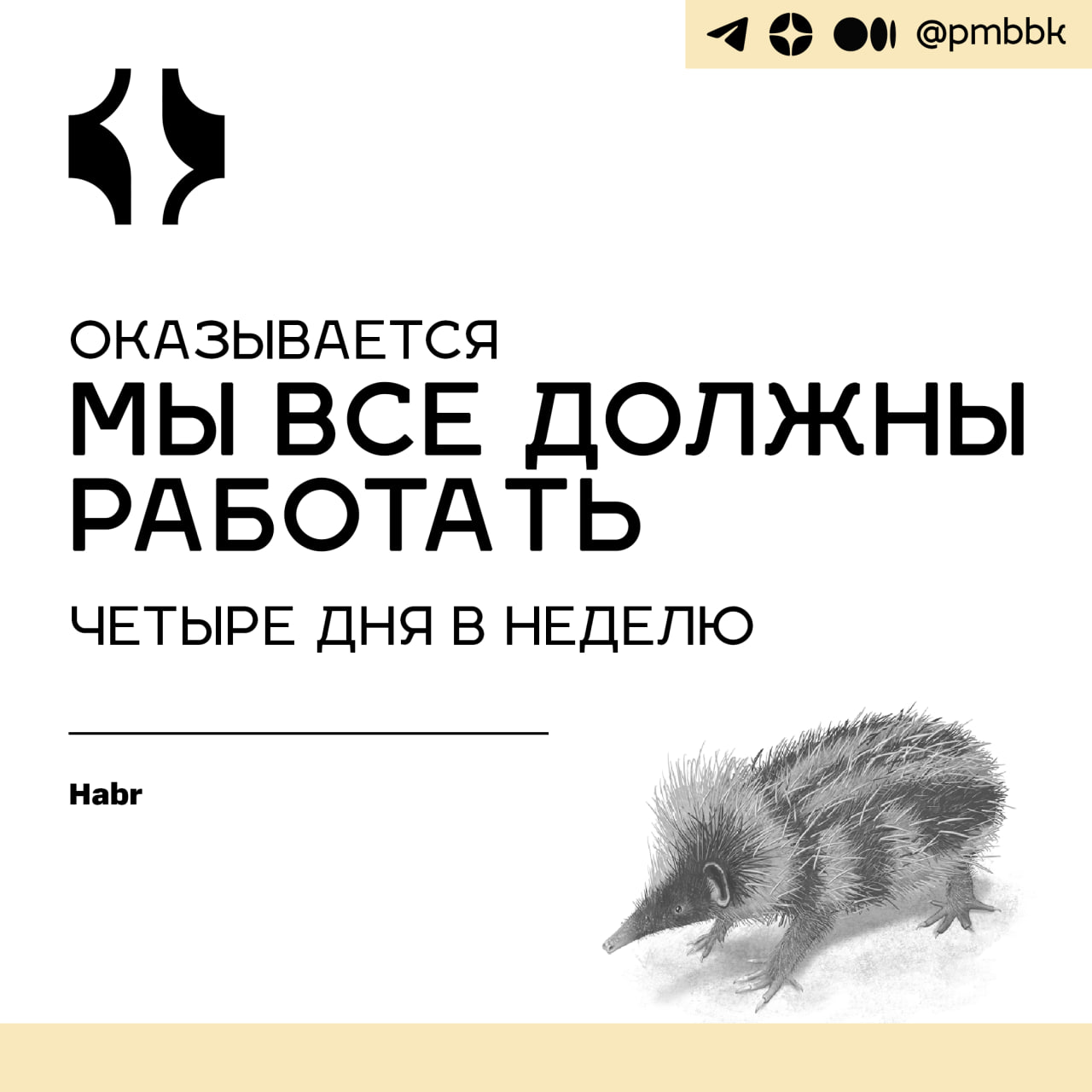 💻 Оказывается, мы все должны работать четыре дня в неделю
Со-основатель немецкой компании Solidence, полгода работал четыре дня в неделю, а потом заявил: "Я больше не хочу работать по пятницам | Сетка — социальная сеть от hh.ru