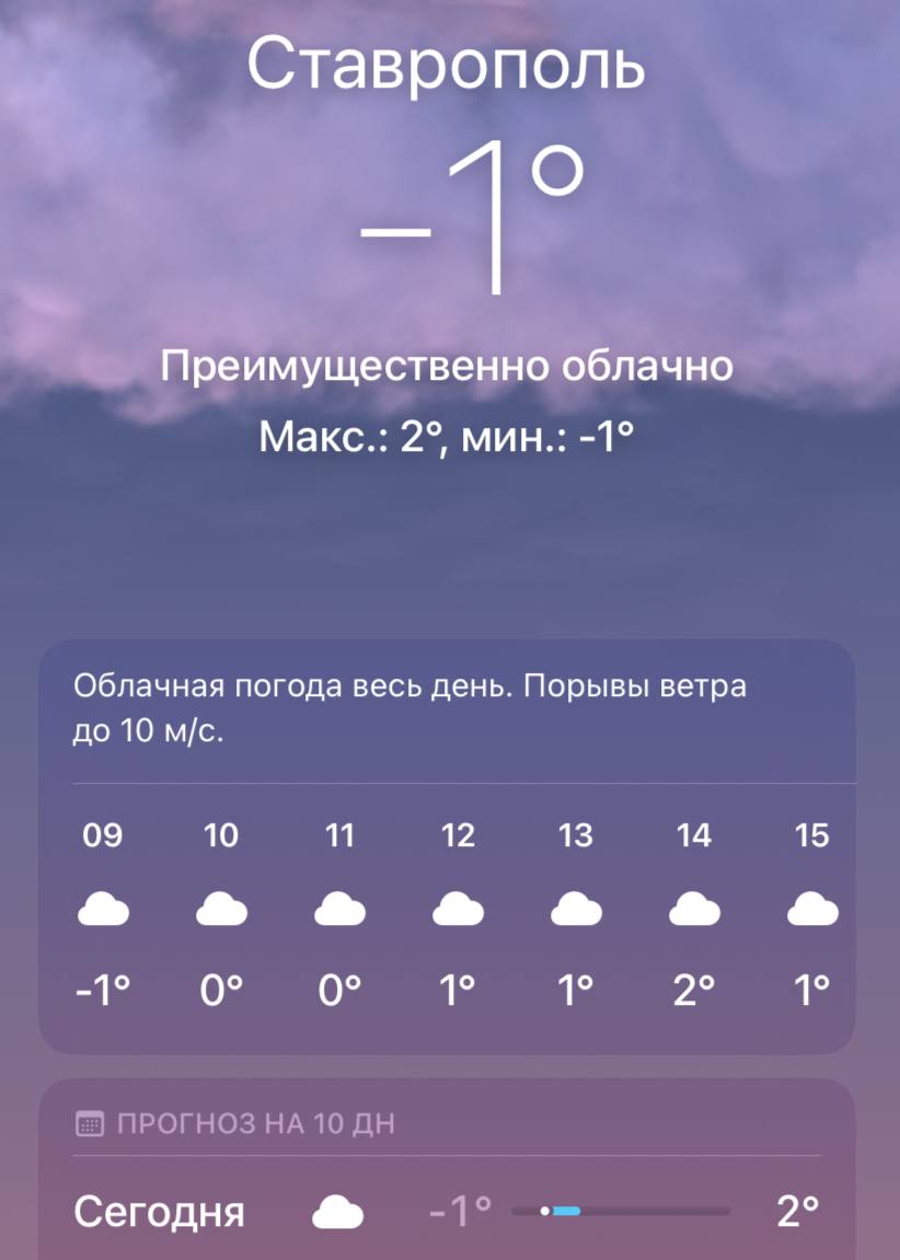 Доброе утро!
Погодная на сегодня
@stavropolyevibe | Сетка — социальная сеть от hh.ru