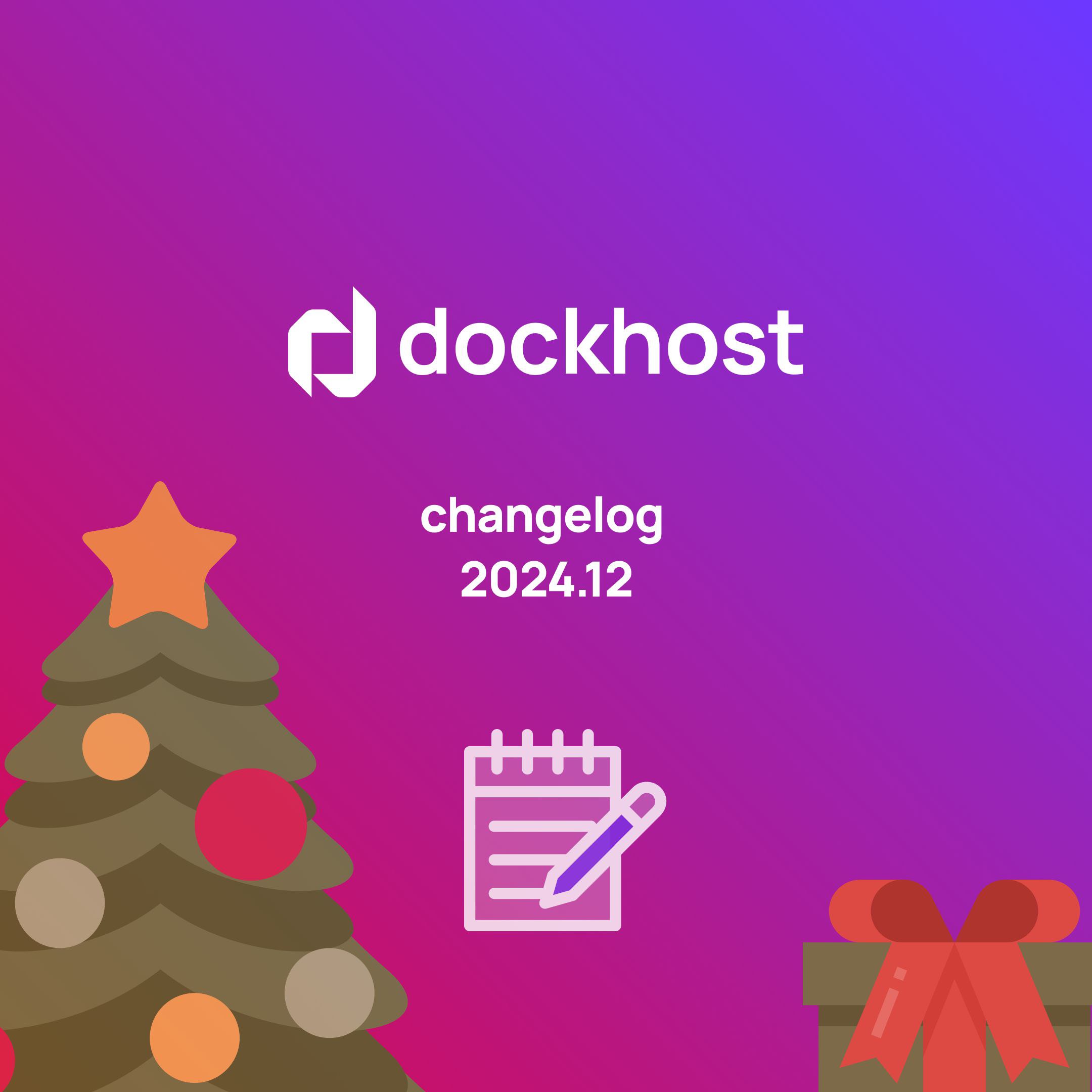 Dockhost Сhangelog 2024.12
Финальный в этом году Дайджест обновлений нашей платформы!
— Исправлено отображение ревизий Git на странице пайплайнов | Сетка — социальная сеть от hh.ru