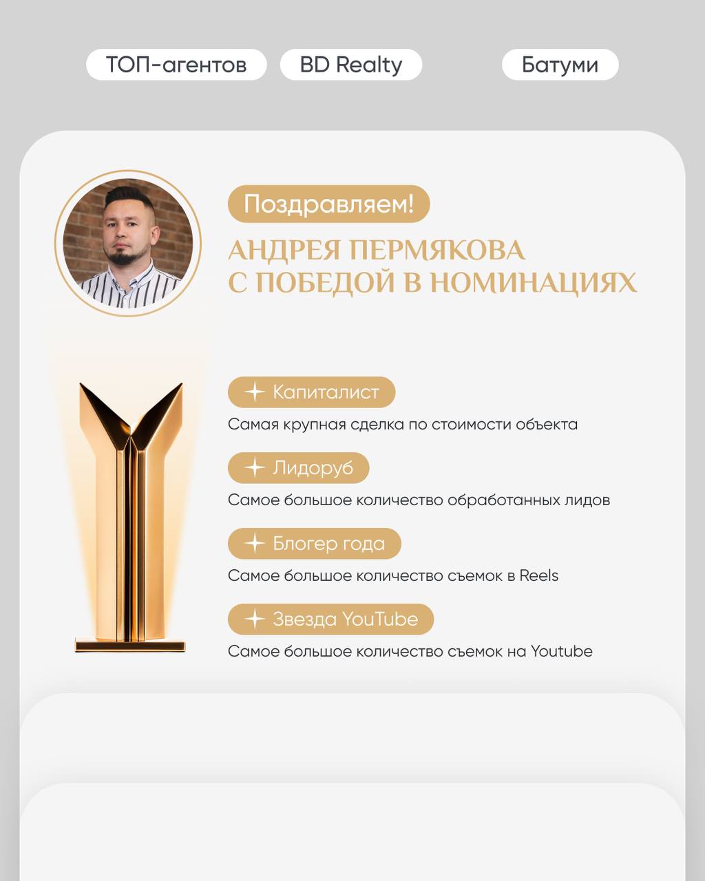 Люди BD Realty ♥️
Каждый сотрудник нашего агентства — звезда на небосводе рынка недвижимости. Мы ценим каждого члена нашей команды | Сетка — социальная сеть от hh.ru