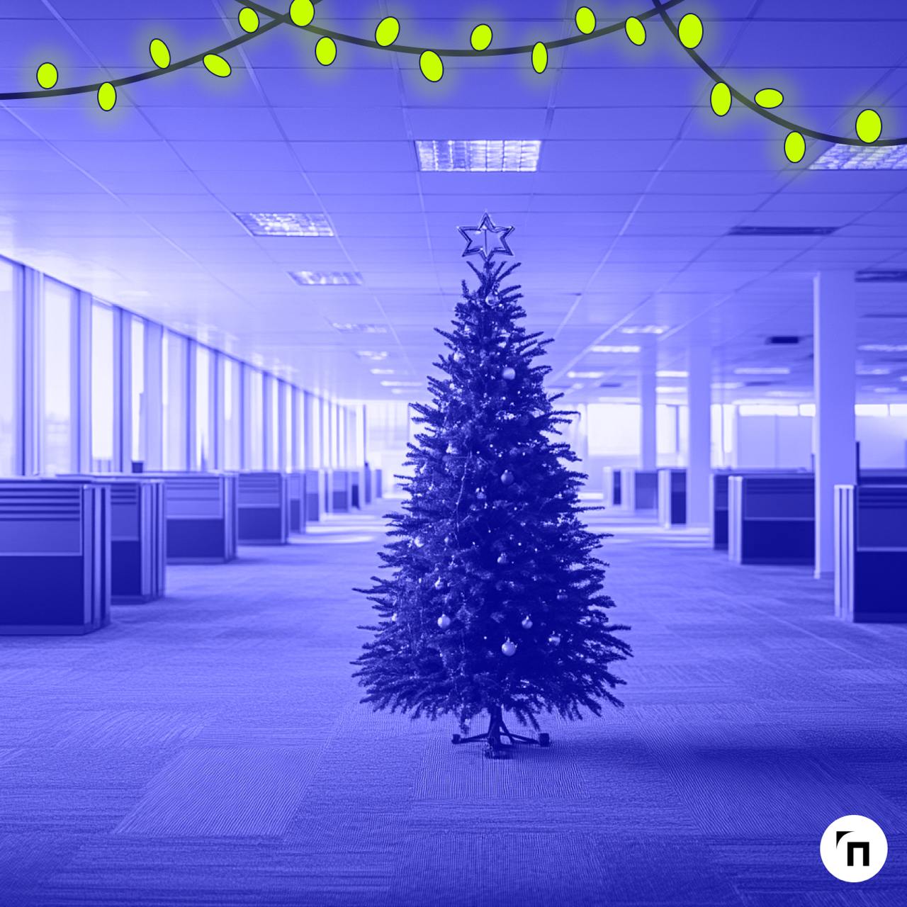 Надеемся, что сегодня вечером ваш офис будет выглядеть также: пустым, потому что все сотрудники уже ушли отдыхать, готовить салаты и смотреть новогодние фильмы | Сетка — социальная сеть от hh.ru