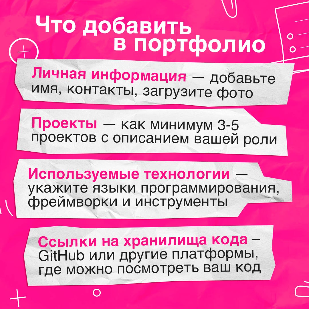 Портфолио – это ваша визитная карточка в мире IT 📁
Оно помогает продемонстрировать ваши навыки и достижения потенциальным работодателям и клиентам | Сетка — социальная сеть от hh.ru