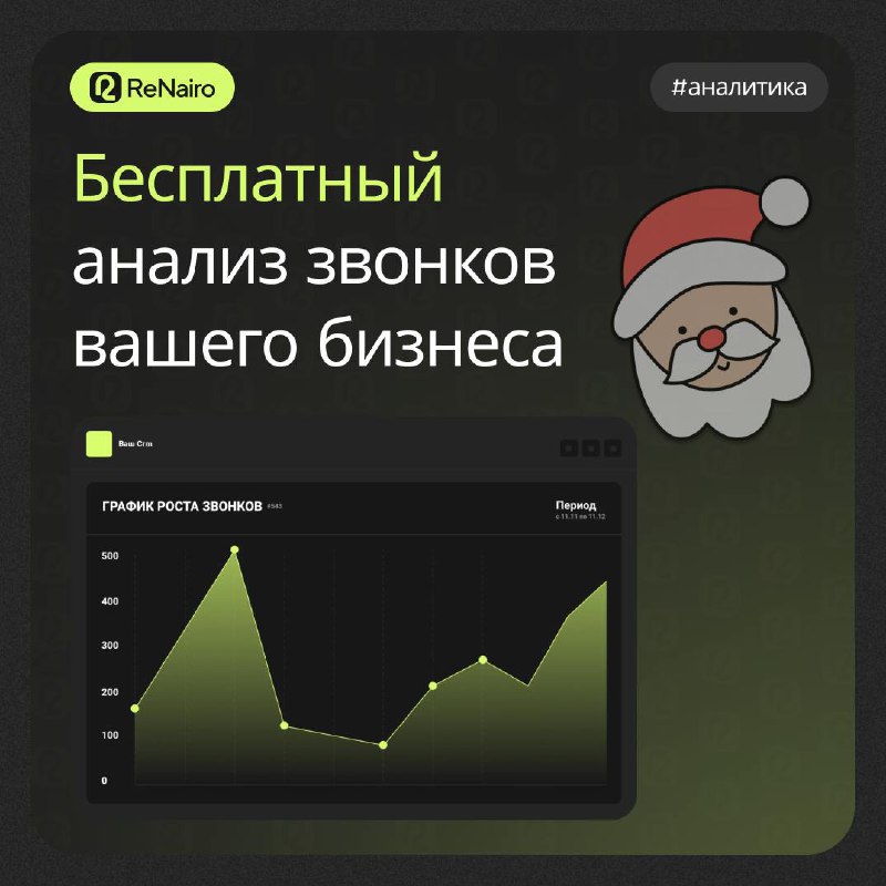 😉 Наша платформа по аналитике звонков дарит всем подарки!
Проведем анализ 10 ваших звонков ➕ 500 минут в подарок!
🌲 Войди в новый 2025 год с новыми возможностями:
➖получить подарочный пакет аналитики ... | Сетка — социальная сеть от hh.ru