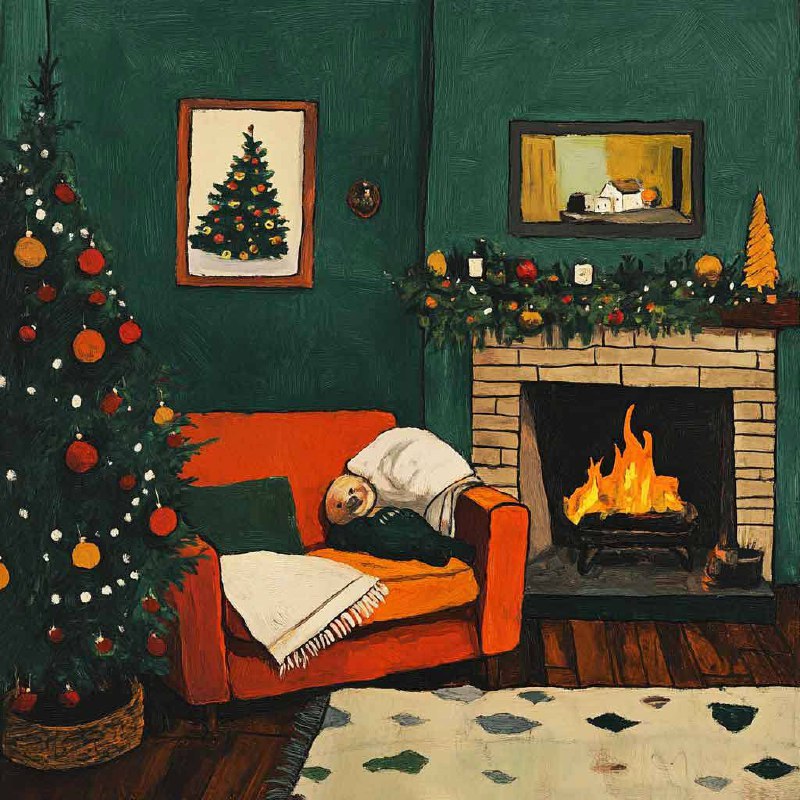 С наступающим Новым годом 🎄
Сгенерировала вот такие милые открыточки в Midjorney, которые передают этот праздничный-домашний-уютный вайб
А идею и промпт взяла у Ани | Сетка — социальная сеть от hh.ru