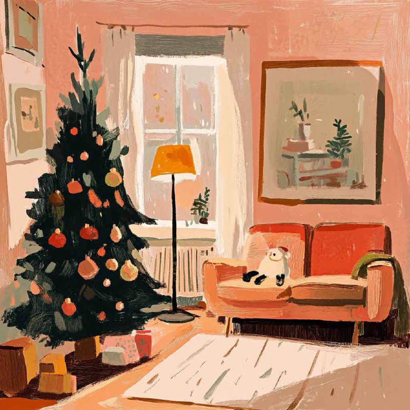 С наступающим Новым годом 🎄
Сгенерировала вот такие милые открыточки в Midjorney, которые передают этот праздничный-домашний-уютный вайб
А идею и промпт взяла у Ани | Сетка — социальная сеть от hh.ru