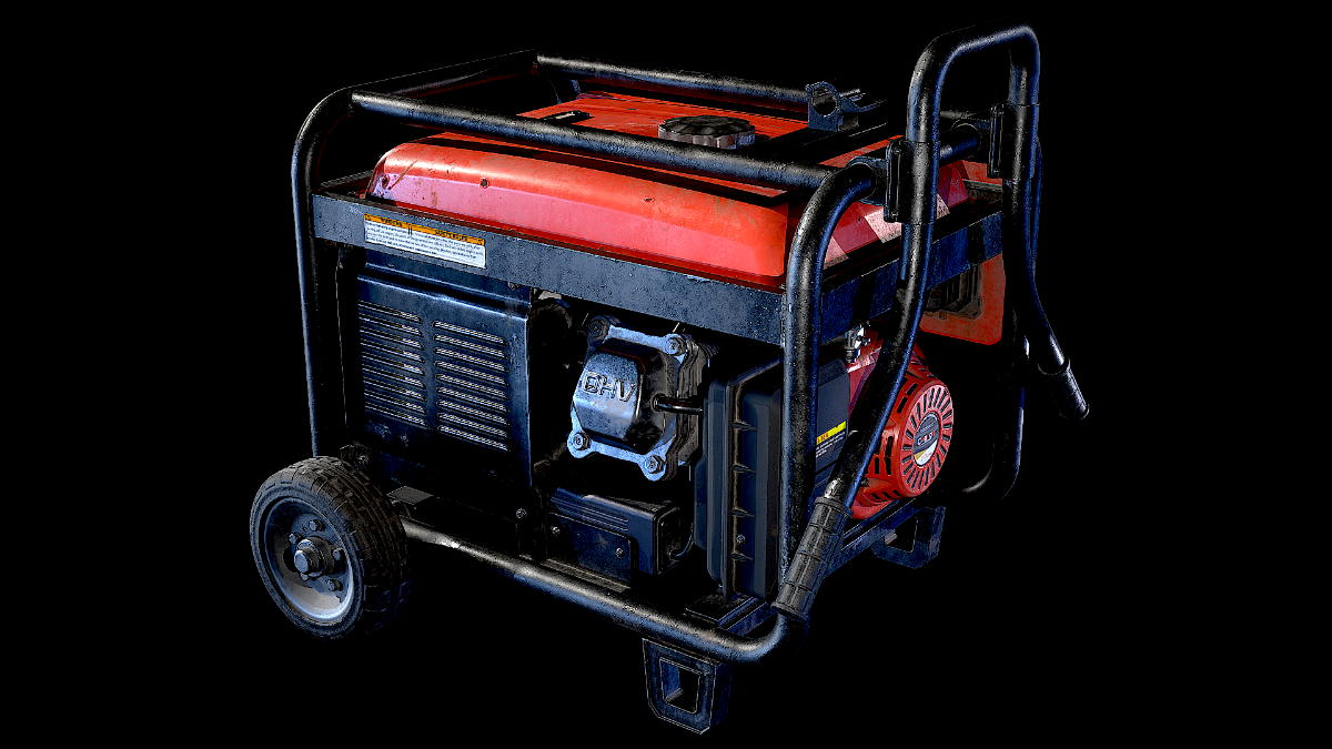 Low poly PBR модель потрёпанного бензогенератора | Сетка — социальная сеть от hh.ru