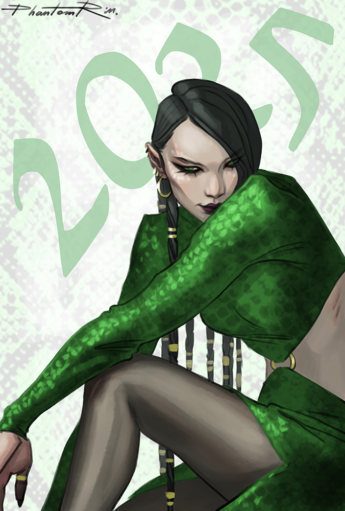 Товарищи, поздравляю с Новым годом! 🎄🎉  
Пусть этот год будет лучше предыдущего, принесёт больше счастья, покоя и мира!  
Ну и простенький артец со змейкой 😉  
#НовыйГод #ГодЗмеи #змея #fashionillustr... | Сетка — социальная сеть от hh.ru