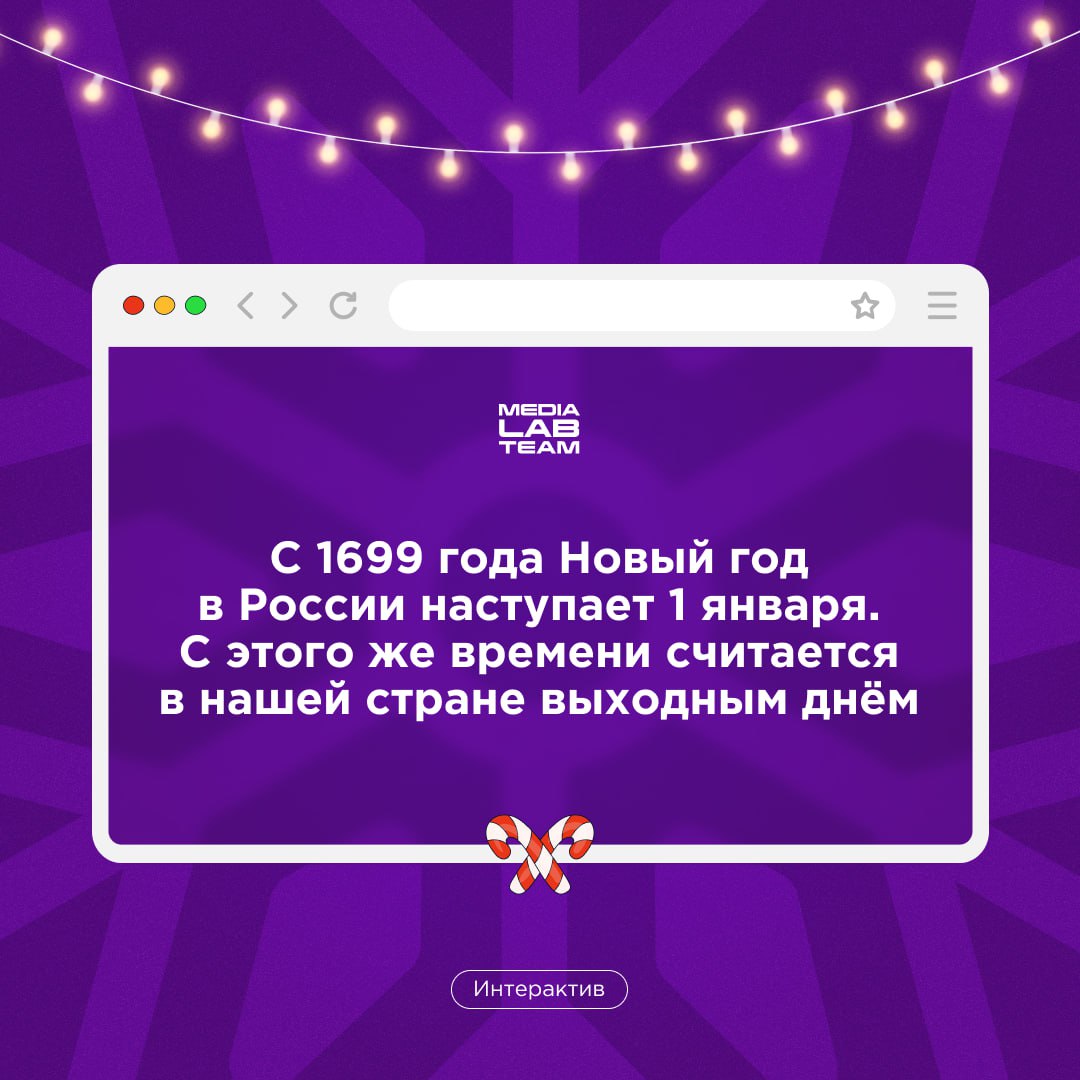 🎄Первый пост Лаборатории медиа в 2025 году — конечно же, про Новый год! У нас есть факты про него, попробуй отгадать, что из них правда, а что ложь. Ответы — сразу после вопроса!
@medialabteam 🤍 | Сетка — социальная сеть от hh.ru