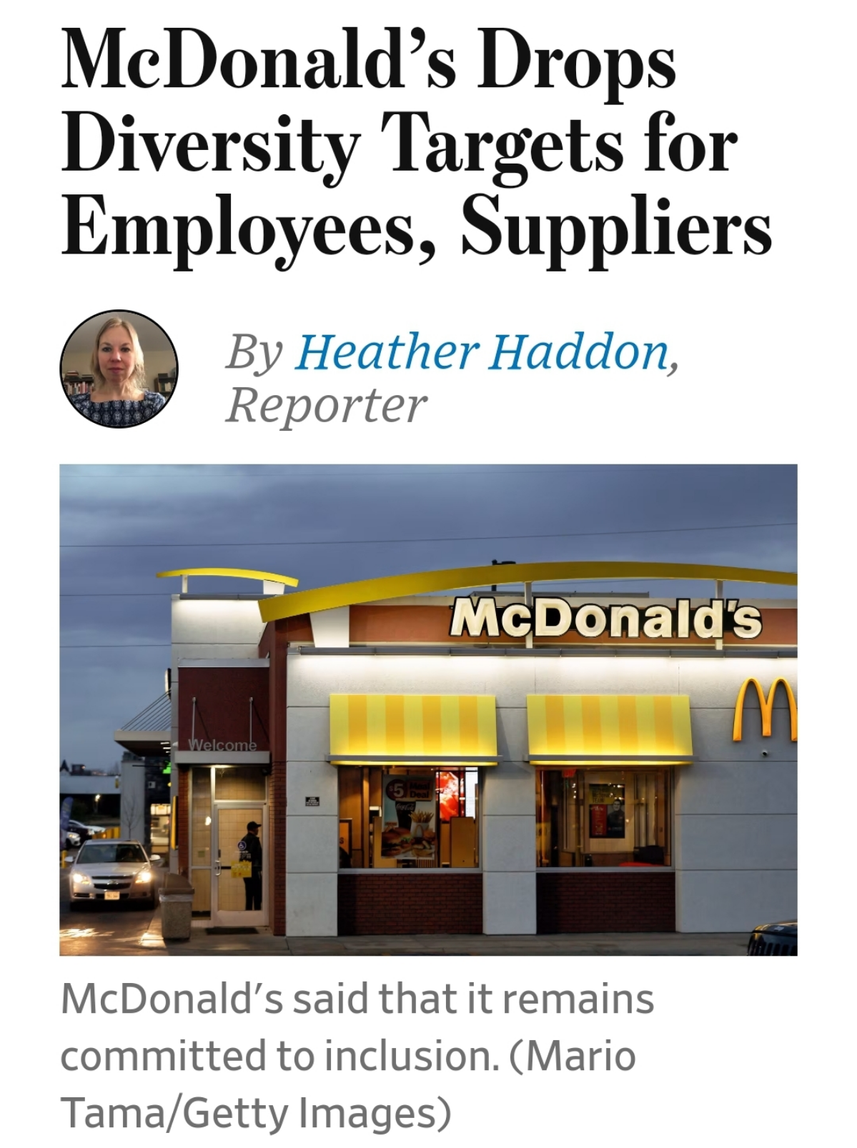 McDonald's отменил нормы DEI для сотрудников | Сетка — социальная сеть от hh.ru