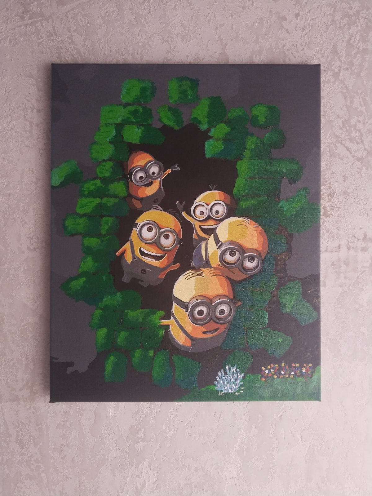 Картина Миньоны, 40*50 см.
Игра слов мощная штука и вызывает в нас разные ассоциации, особенно, если смешивать языки | Сетка — социальная сеть от hh.ru