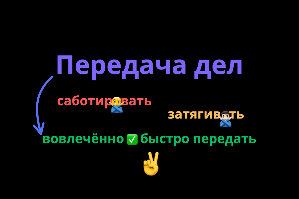 Уход из Купера (ч. 6): передаю дела ✌️  
Или как выключиться из работы за неделю и ничего не сломать.  
Итак, вышел новый CTO на моё место (назовём его Петя). Пора передавать дела | Сетка — социальная сеть от hh.ru