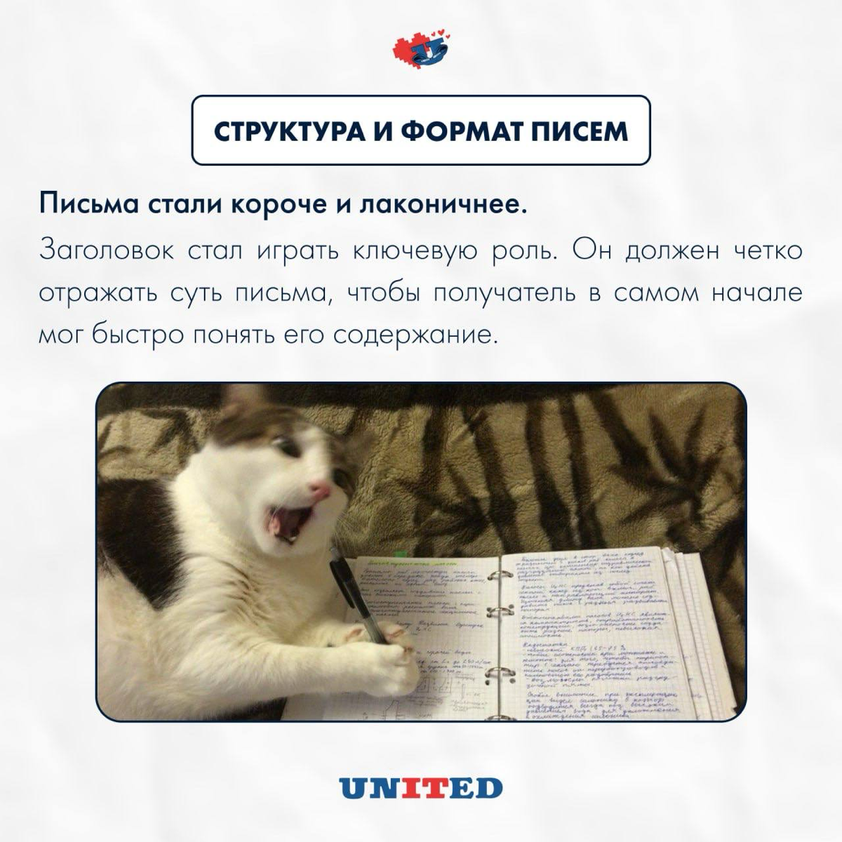 Что изменилось в деловой переписке?
Под влиянием цифровых технологий этикет деловой переписки претерпел некоторые изменения. Листайте картинки ✨
Какие изменения заметили? Пишите в комментариях 💗 | Сетка — социальная сеть от hh.ru