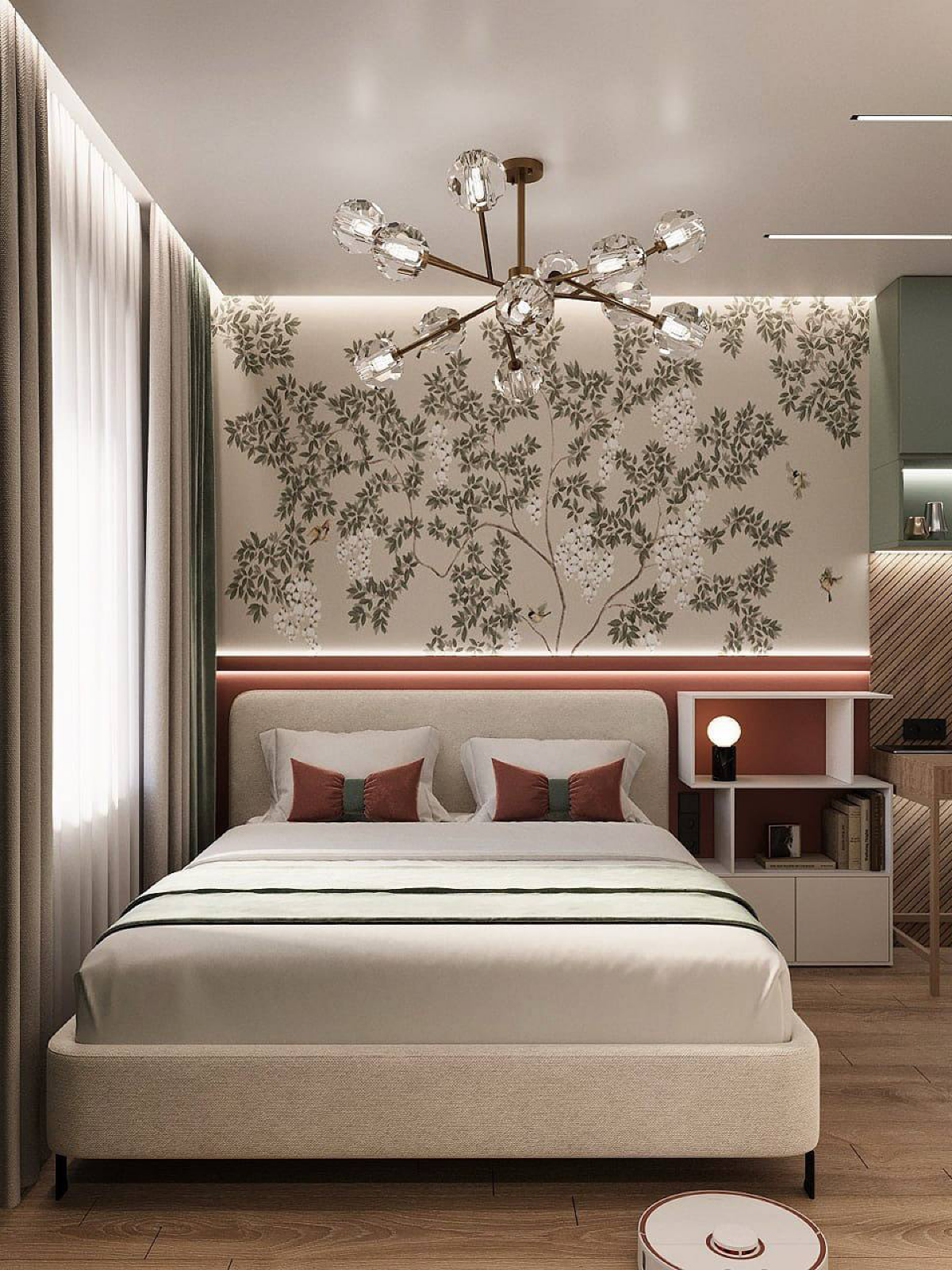 Спальня проекта #уральскаяБрежневка
#дизайнинтерьера #визуализация #архвиз | Сетка — социальная сеть от hh.ru