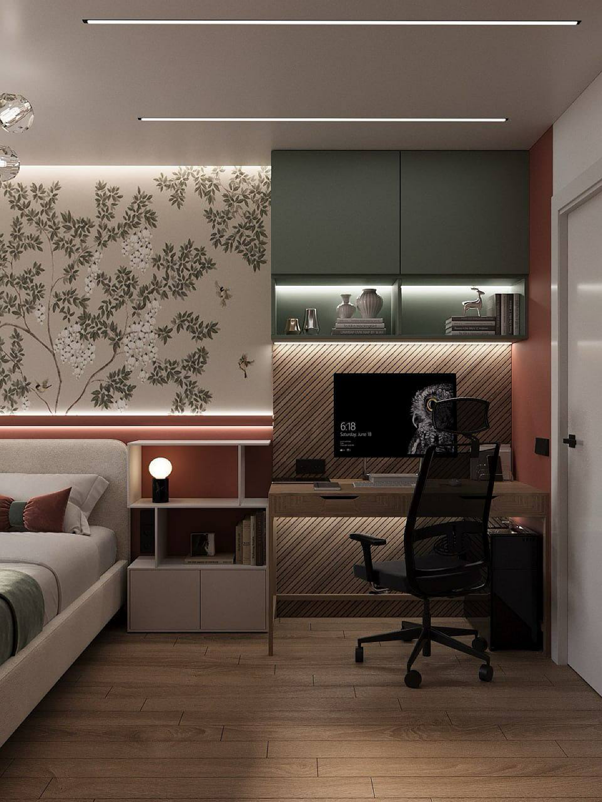 Спальня проекта #уральскаяБрежневка
#дизайнинтерьера #визуализация #архвиз | Сетка — социальная сеть от hh.ru