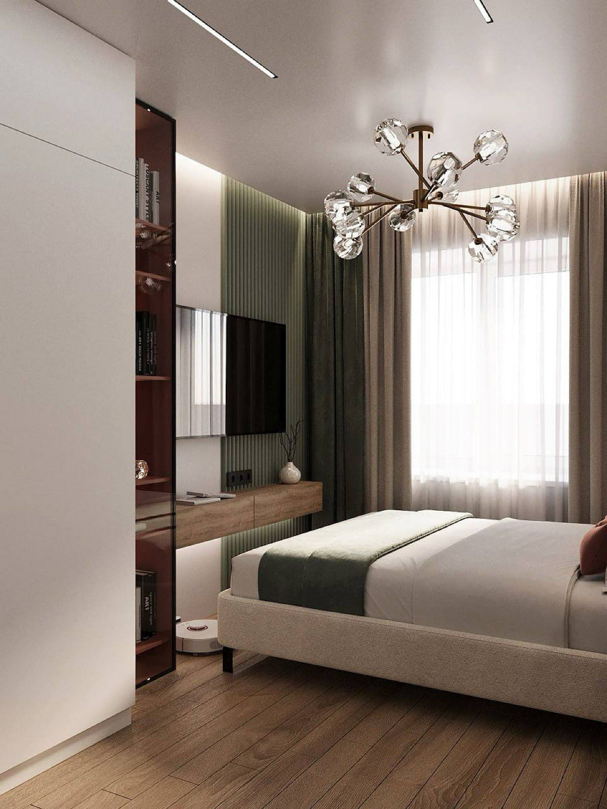 Спальня проекта #уральскаяБрежневка
#дизайнинтерьера #визуализация #архвиз | Сетка — социальная сеть от hh.ru