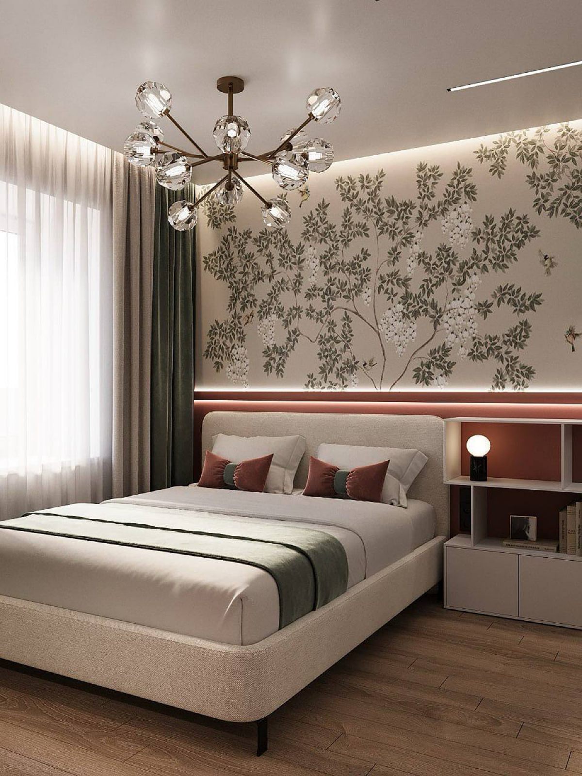 Спальня проекта #уральскаяБрежневка
#дизайнинтерьера #визуализация #архвиз | Сетка — социальная сеть от hh.ru